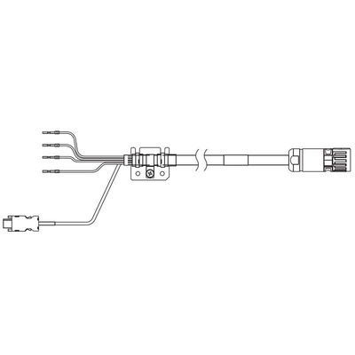 Omron 1SA Series Cable for Use with Servo Motor, 10m Length, 750 → 3000 W, 230 → 400 V