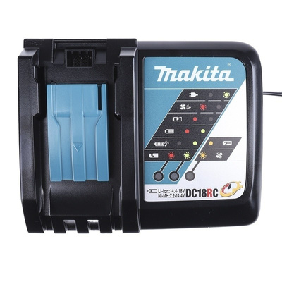 Makita DC18RC Power Tool Charger, 14.4 V, 18 V for use with Cordless Power Tools, UK Plug
