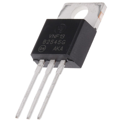 onsemi 45V 30A, Dual Schottky Diode, 3-Pin TO-220AB MBR2545CTG