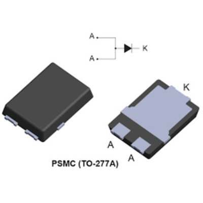 STMicroelectronics 200V 10A, Diode, 3-Pin TO-277A STTH1002CSF