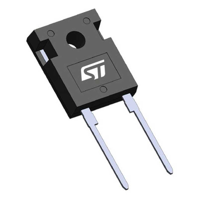 STMicroelectronics 1200V 40A, Dual SiC Schottky Rectifier & Schottky Diode, 3-Pin TO-247 STPSC40G12WLY
