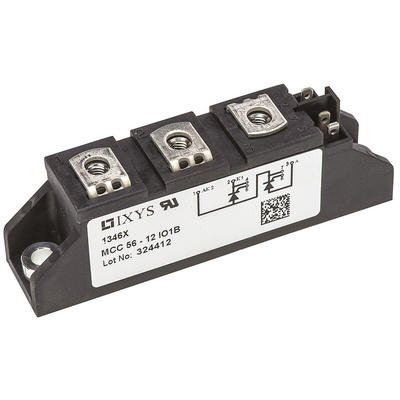 IXYS MCC56-12IO1B, Dual Thyristor Module 1200V, 64A 100mA