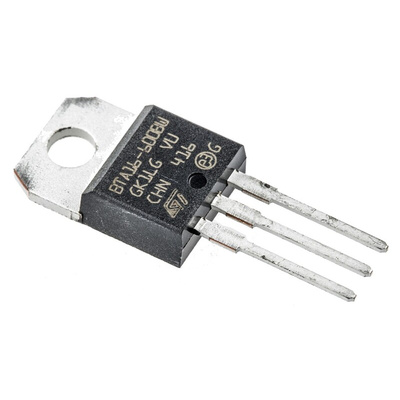 STMicroelectronics Through Hole, 3-pin, TRIAC, 600V, Gate Trigger 1.3V 600V