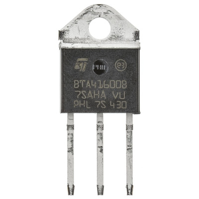 STMicroelectronics Through Hole, 3-pin, TRIAC, 600V, Gate Trigger 1.3V 600V