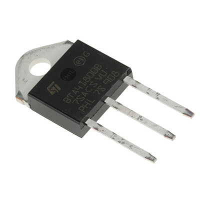 STMicroelectronics Through Hole, 3-pin, TRIAC, 800V, Gate Trigger 1.3V 800V