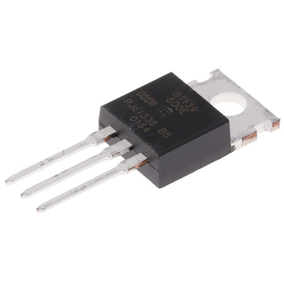 WeEn Semiconductors Co., Ltd Through Hole, 3-pin, TRIAC, 600V, Gate Trigger 1.5V 600V