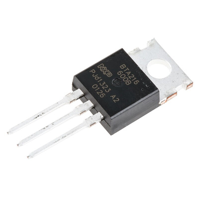 WeEn Semiconductors Co., Ltd Through Hole, 3-pin, TRIAC, 600V, Gate Trigger 1.5V 600V