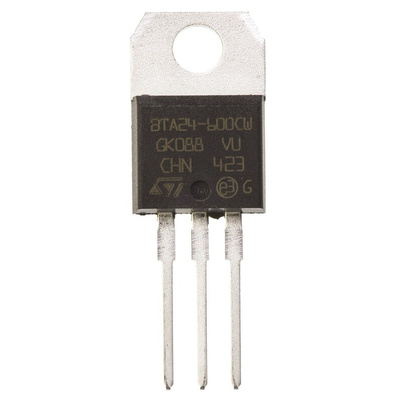 STMicroelectronics Through Hole, 3-pin, TRIAC, 600V, Gate Trigger 1.3V 600V
