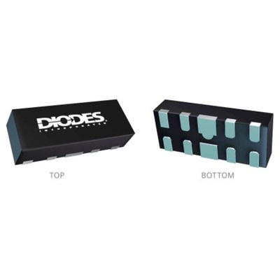 Diodes Inc D3V3XA4B10LP-7, Quad-Element TVS Diode Array, 10-Pin U-DFN2510-10
