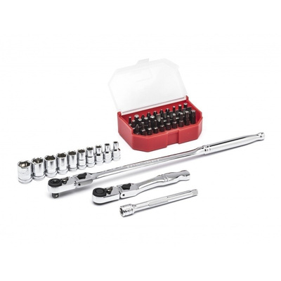 GearWrench 1/4 in Phillips, Slotted, Torx Ratchet Bit Set