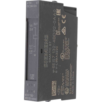 Siemens 6AG1 Series PLC I/O Module for Use with SIMATIC ET 200S Series, Digital, 24 V