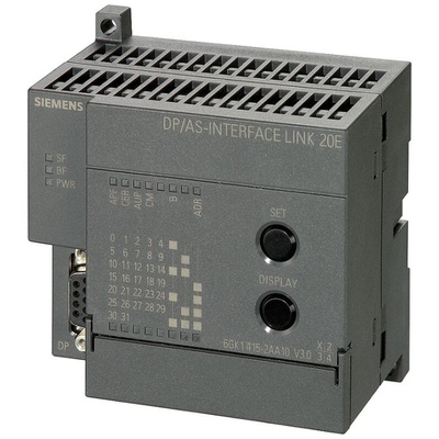 Siemens DP/AS-Interface Link 20E Series Communication Module for Use with SIMATIC NET, 24 V