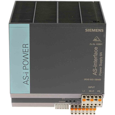 Siemens 3RX950 Series PLC Power Supply for Use with AS-I Power Supply Unit