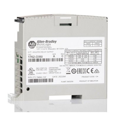 Allen Bradley PLC I/O Module for Use with MicroLogix 1100 Series, Digital, Relay