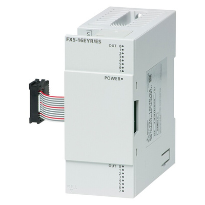 Mitsubishi SNAP Series PLC I/O Module for Use with FX5U CPU Module, FX5UC CPU Module, Relay, Transistor, 5 V dc, 24 V dc