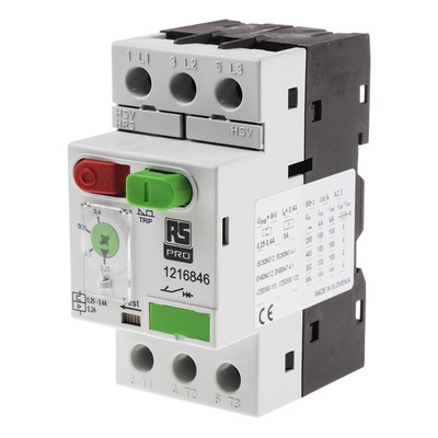 RS PRO 0.25 → 0.4 A Motor Protection Circuit Breaker