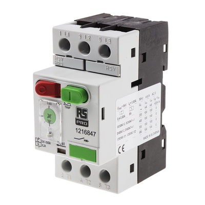 RS PRO 0.4 → 0.63 A Motor Protection Circuit Breaker