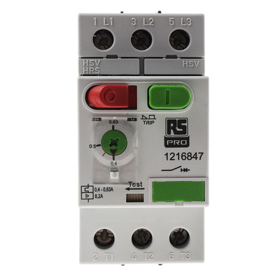 RS PRO 0.4 → 0.63 A Motor Protection Circuit Breaker