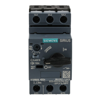 Siemens 7 → 10 A SIRIUS Motor Protection Circuit Breaker, 690 V