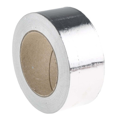 RS PRO Aluminium Tape 0.07mm, W.50mm, L.45m