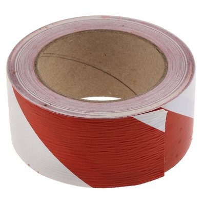RS PRO Red/White Floor Tape, 50mm x 33m