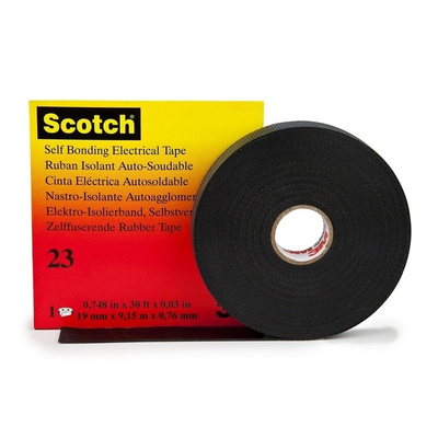 3M Scotch® 23 Black Self Amalgamating Tape 19mm x 9m