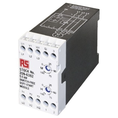 RS PRO Soft Starter, Soft Start, 5.5 kW, 400 V ac, 3 Phase, IP20