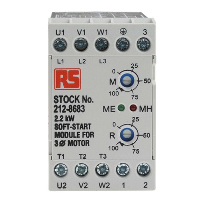 RS PRO Soft Starter, Soft Start, 2.2 kW, 400 V ac, 3 Phase