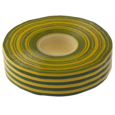 Advance Tapes AT7 Green/Yellow PVC Electrical Tape, 19mm x 33m