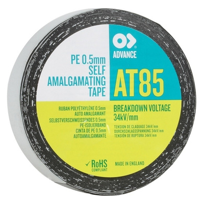 Advance Tapes AT85 Black Self Amalgamating Tape 50mm x 10m