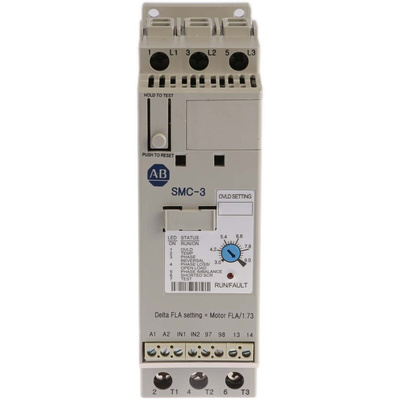 Allen Bradley Soft Starter, Soft Start, 4 kW, 460 V ac, 3 Phase, IP2X