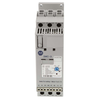 Allen Bradley Soft Starter, Soft Start, 18.5 kW, 460 V ac, 3 Phase, IP2X