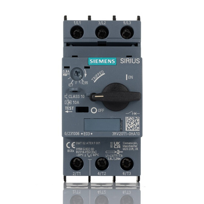 Siemens 0.55 → 0.8 A SIRIUS Motor Protection Circuit Breaker, 690 V ac
