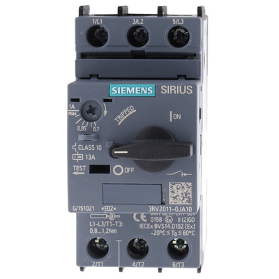 Siemens 0.7 → 1 A SIRIUS Motor Protection Circuit Breaker