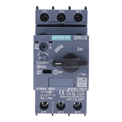 Siemens 4.5 → 6.3 A SIRIUS Motor Protection Circuit Breaker