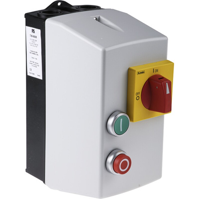 RS PRO DOL Starter, DOL, 5.5 kW, 230 V ac, 3 Phase, IP65