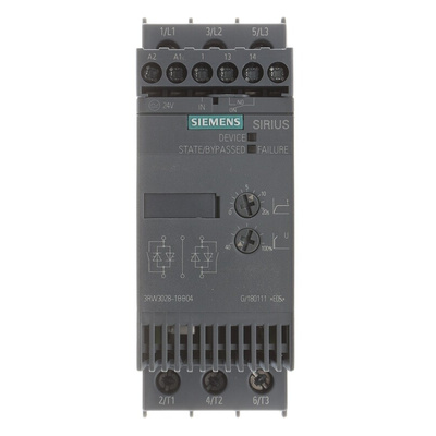 Siemens Soft Starter, Soft Start, 18.5 kW, 400 V ac, 3 Phase, IP20