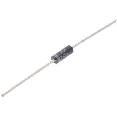 onsemi, 6.8V Zener Diode 5% 5 W Through Hole 2-Pin DO-15