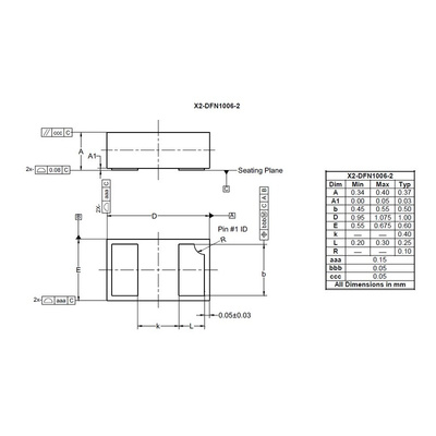 Diodes Inc D2V5H1BS2LP4-7B, Bi-Directional TVS Diode X2-DFN1006-2