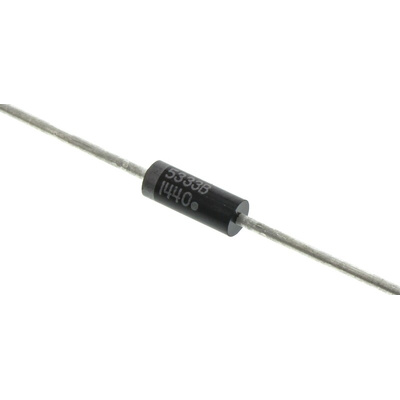 onsemi, 3.3V Zener Diode 5% 5 W Through Hole 2-Pin DO-15
