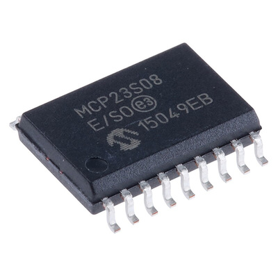 Microchip 8-Channel I/O Expander SPI 18-Pin SOIC, MCP23S08-E/SO