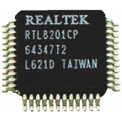 WIZnet Inc RTL8201CP-VD-LF, Ethernet Controller, 10Mbps MII, SNI, 3.3 V, 48-Pin LQFP