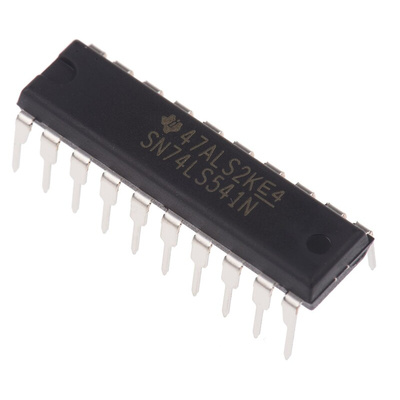 Texas Instruments SN74LS541N Octal-Channel Buffer & Line Driver, 3-State, 20-Pin PDIP