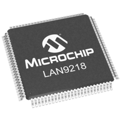 Microchip LAN9218i-MT, Ethernet Controller, 10Mbps MII, 3.3 V, 100-Pin TQFP