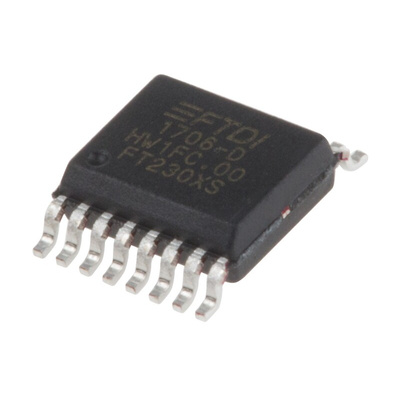FTDI Chip UART RS232, RS422, RS485, SIE, UART 16-Pin SSOP, FT230XS-R