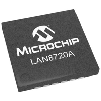 Microchip LAN8720AI-CP, Ethernet Transceiver, 10Mbps, 3.3 V, 24-Pin QFN
