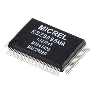 Microchip KSZ8995MA, Ethernet Switch IC, 10Mbps MII, SNI, 1.8 V, 2.5 V, 3.3 V, 128-Pin PQFP