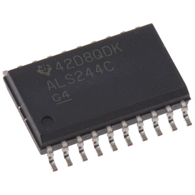Texas Instruments SN74ALS244CDW Octal-Channel Buffer & Line Driver, 3-State, 20-Pin SOIC