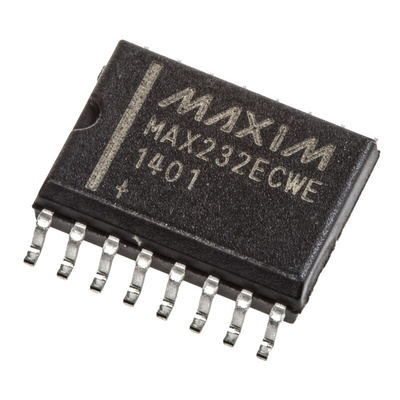 Maxim Integrated MAX232ECWE+ Line Transceiver, 16-Pin SOIC W