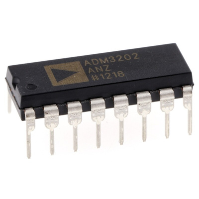 Analog Devices ADM3202ANZ Line Transceiver, 16-Pin PDIP